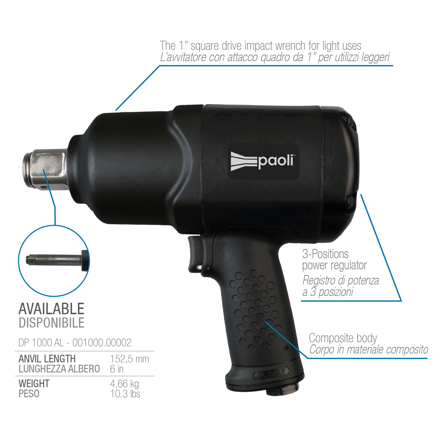 Dp 1000 Automotive Industry Impact Wrenches Dino Paoli